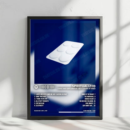 Spiritualized "Ladies And Gentlemen We Are Floating In Space" Album Cover Poster - with Complete Tracklist