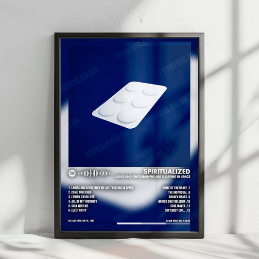 Spiritualized "Ladies And Gentlemen We Are Floating In Space" Album Cover Poster - with Complete Tracklist