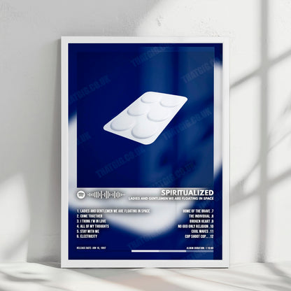 Spiritualized "Ladies And Gentlemen We Are Floating In Space" Album Cover Poster - with Complete Tracklist