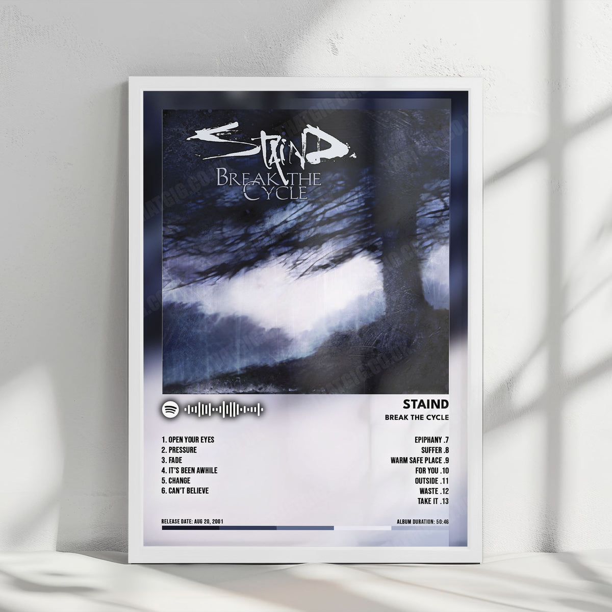 Staind "Break the Cycle" Album Cover Poster - with Complete Tracklist