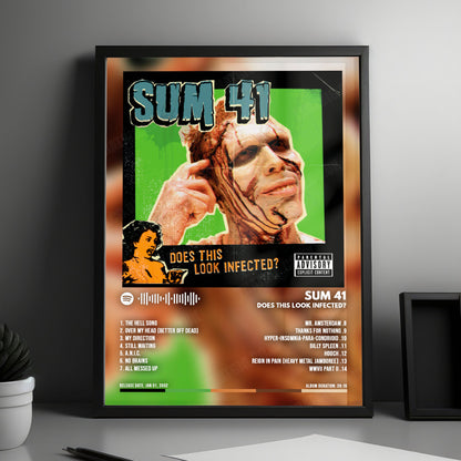 Sum 41 "Does This Look Infected? " Album Cover Poster - with Complete Tracklist