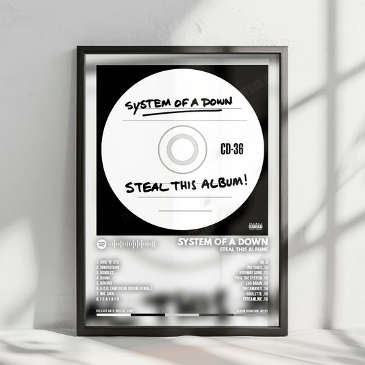 System of a Down "Steal This Album! " Album Cover Poster - with Complete Tracklist