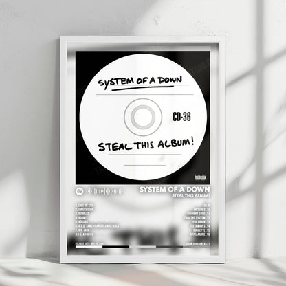 System of a Down "Steal This Album! " Album Cover Poster - with Complete Tracklist