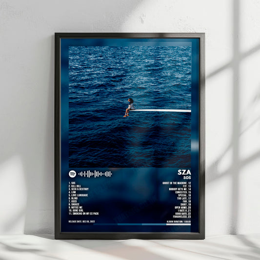 Sza "SOS" Album Cover Poster - with Complete Tracklist
