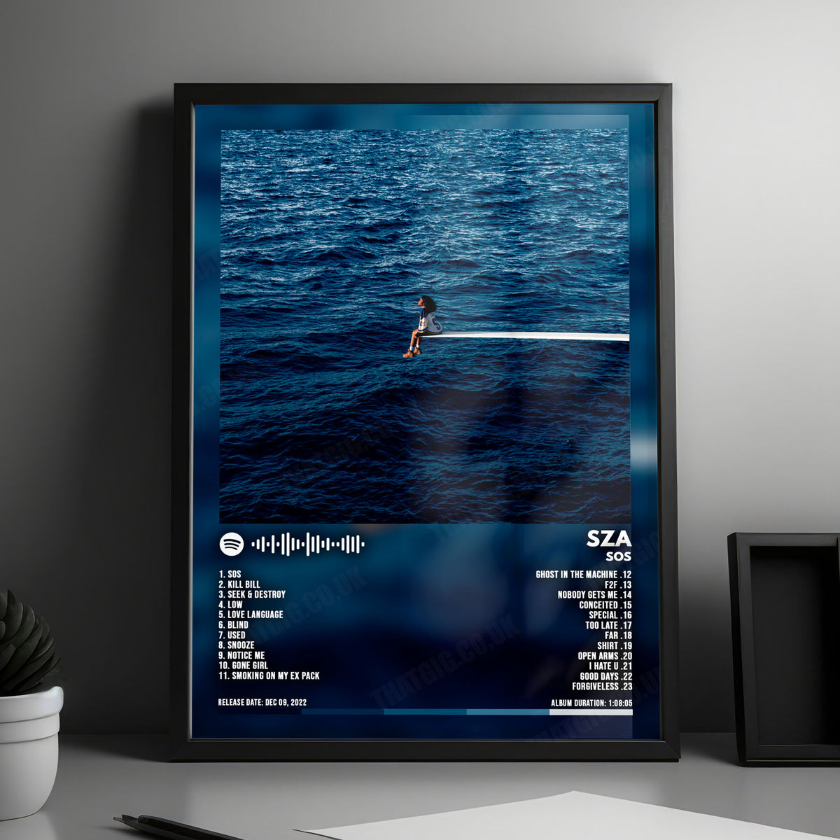 Sza "SOS" Album Cover Poster - with Complete Tracklist