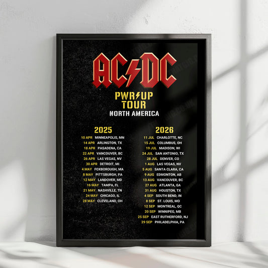 AC/DC Power Up Tour Poster - North America - 2025-2026