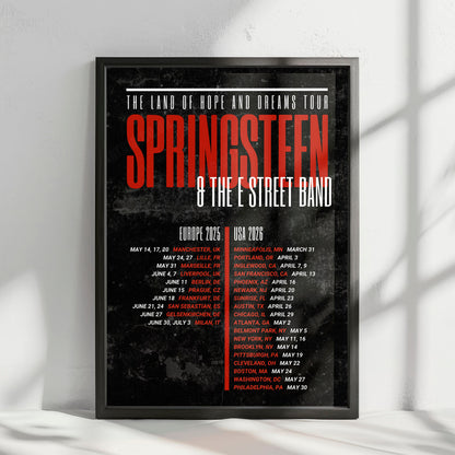Bruce Springsteen & The E Street Band The Land of Hope and Dreams Tour Poster - 2025-2026