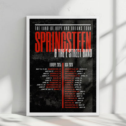 Bruce Springsteen & The E Street Band The Land of Hope and Dreams Tour Poster - 2025-2026