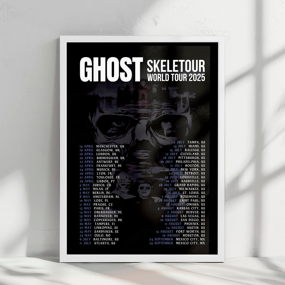 Ghost Skeletour World Tour Poster - 2025