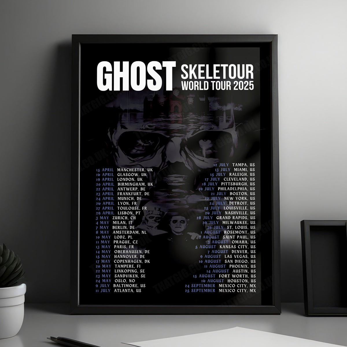Ghost Skeletour World Tour Poster - 2025