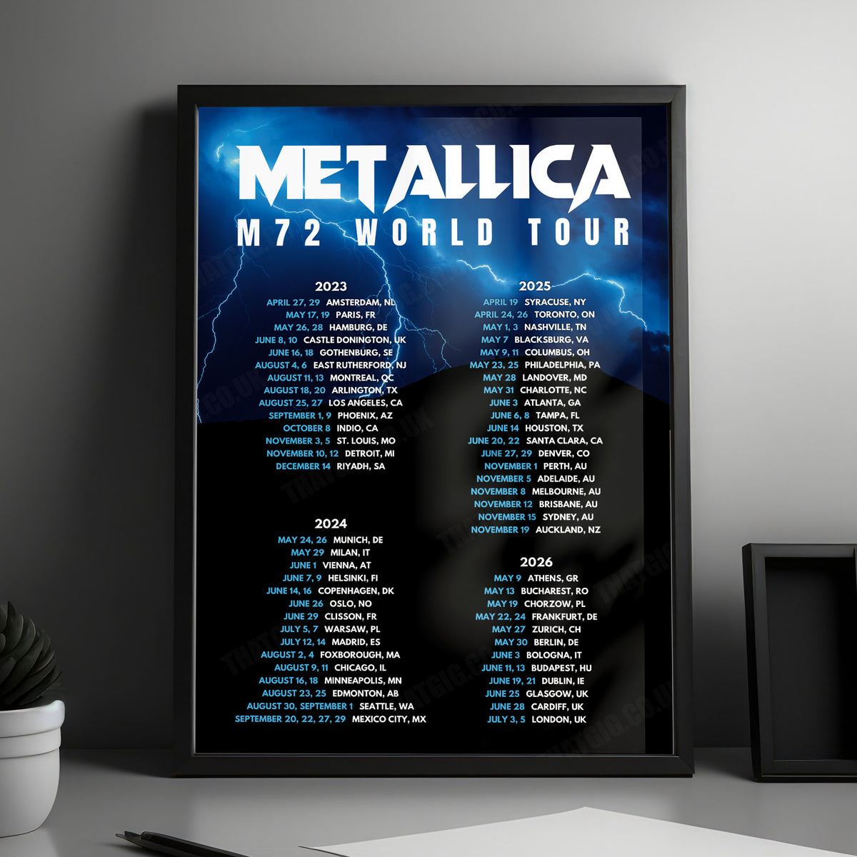 Metallica M72 World Tour Poster - 2023-2026