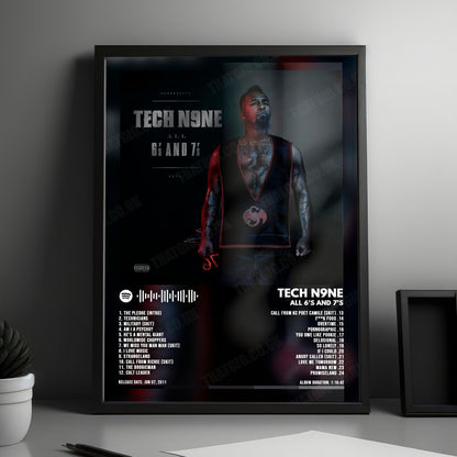 Tech N9ne "All 6's and 7's " Album Cover Poster - with Complete Tracklist