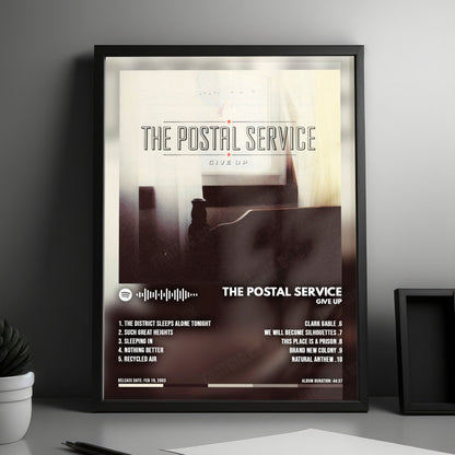 The Postal Service "Give Up " Album Cover Poster - with Complete Tracklist