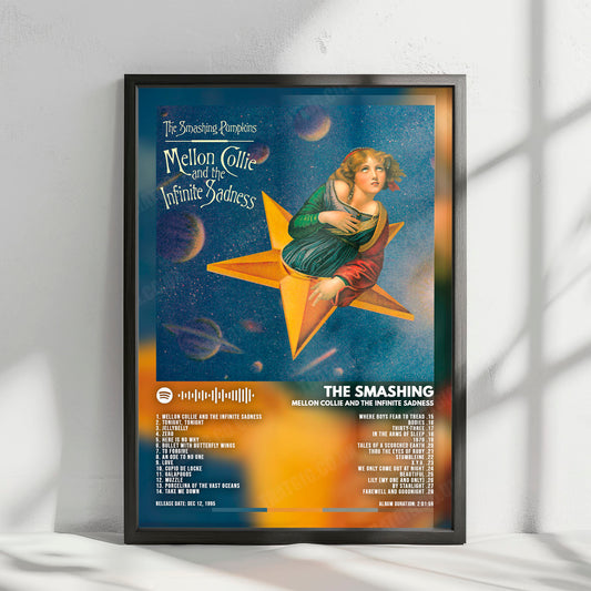 The Smashing Pumpkins "Mellon Collie and the Infinite Sadness" Album Cover Poster - with Complete Tracklist