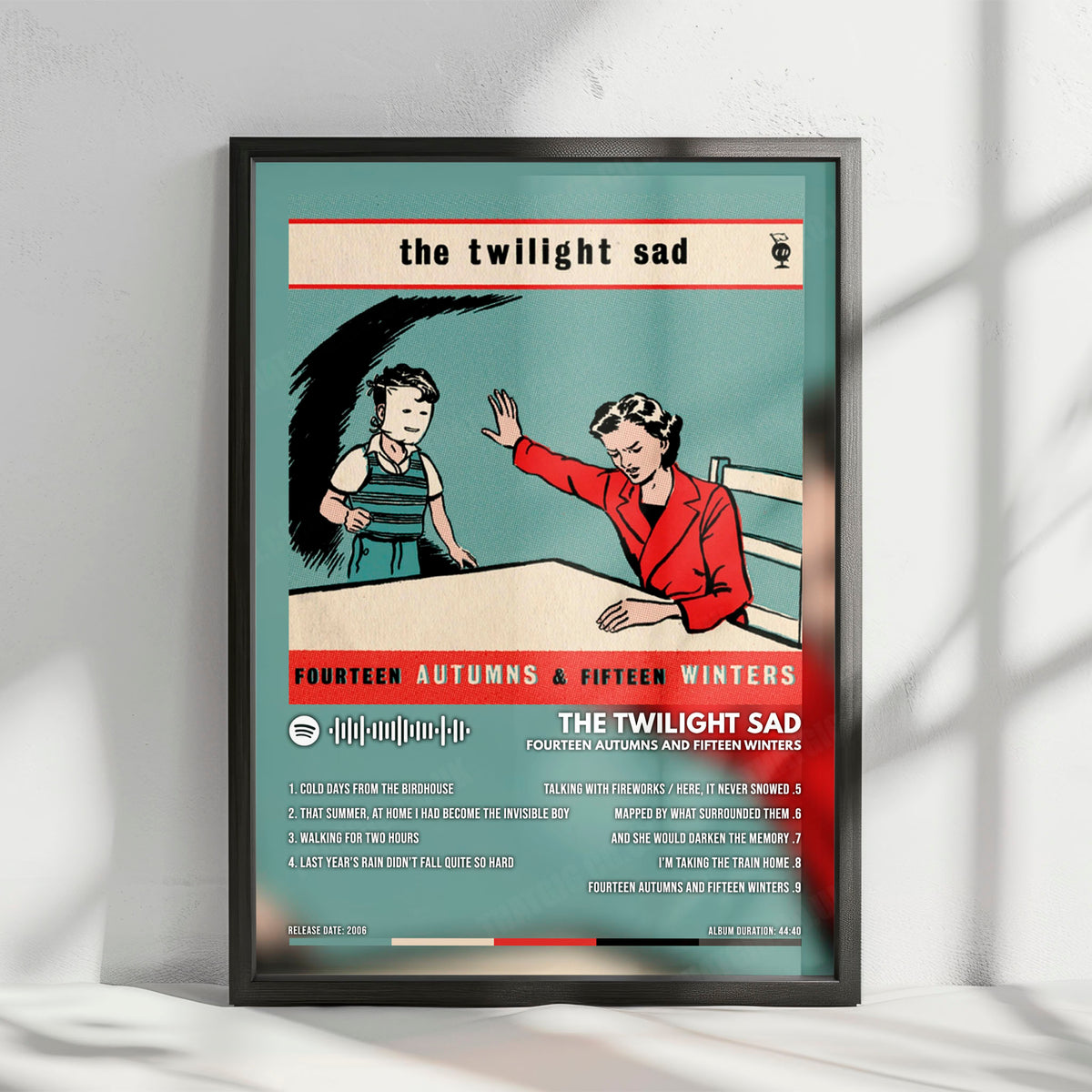 The Twilight Sad "Fourteen Autumns & Fifteen Winters" Album Cover Poster - with Complete Tracklist