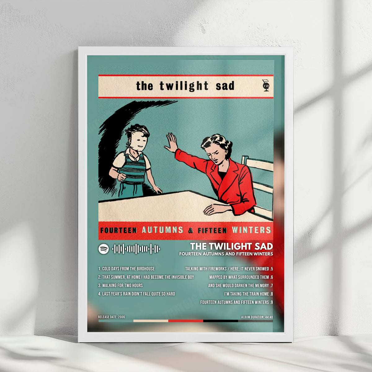 The Twilight Sad "Fourteen Autumns & Fifteen Winters" Album Cover Poster - with Complete Tracklist