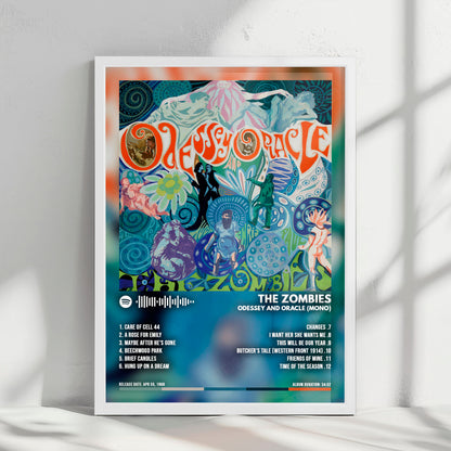 The Zombies "Odessey and Oracle" Album Cover Poster - with Complete Tracklist