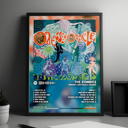 The Zombies "Odessey and Oracle" Album Cover Poster - with Complete Tracklist