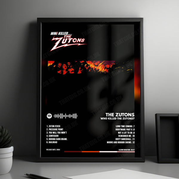 The Zutons "Who Killed...... The Zutons?" Album Cover Poster - with Complete Tracklist
