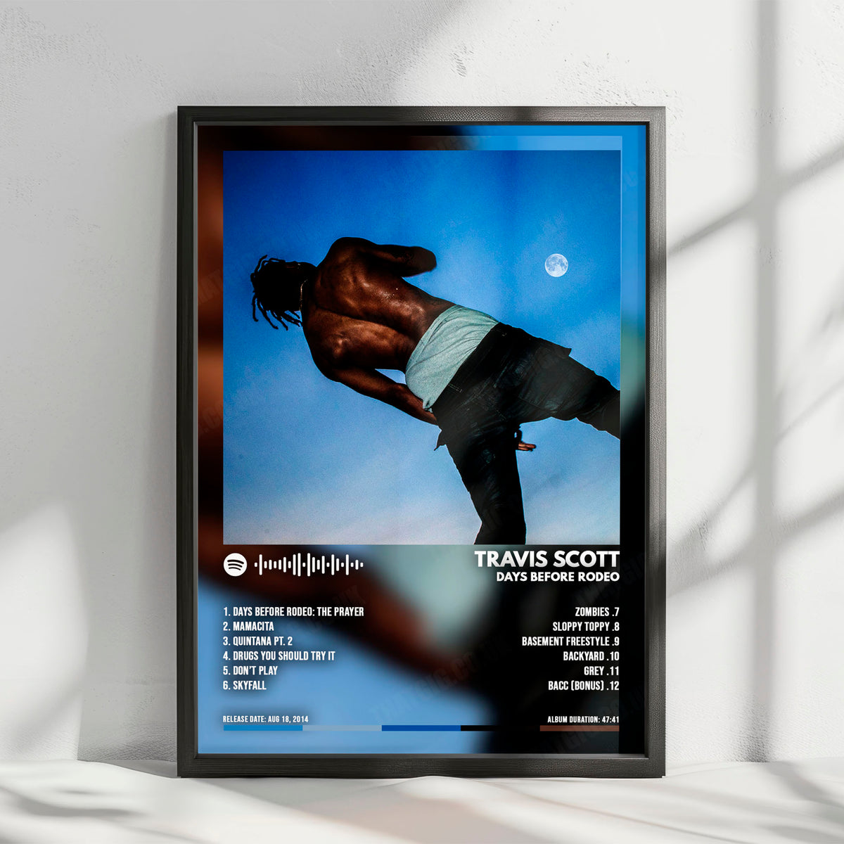 Travis Scott "Days Before Rodeo" Album Cover Poster - with Complete Tracklist