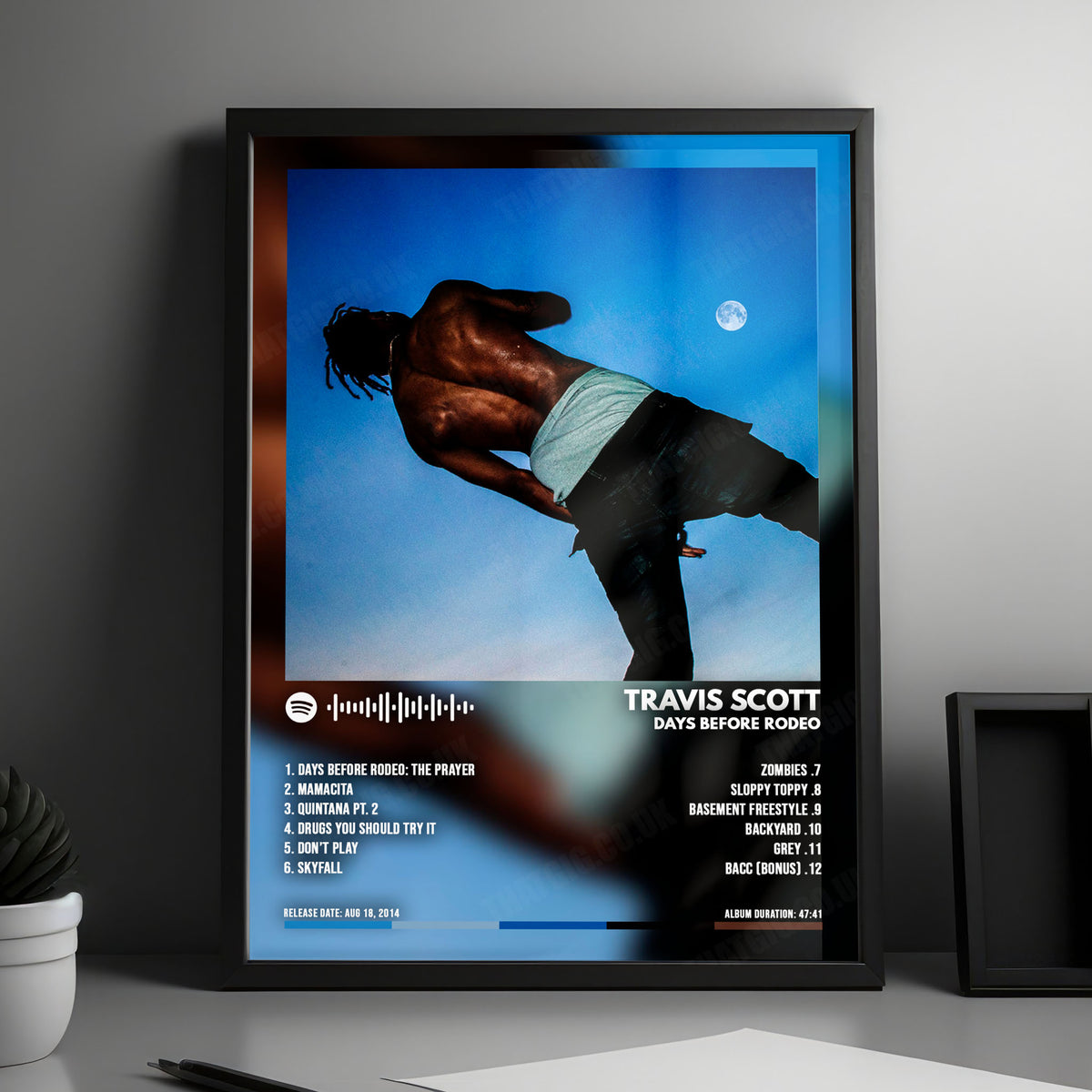 Travis Scott "Days Before Rodeo" Album Cover Poster - with Complete Tracklist
