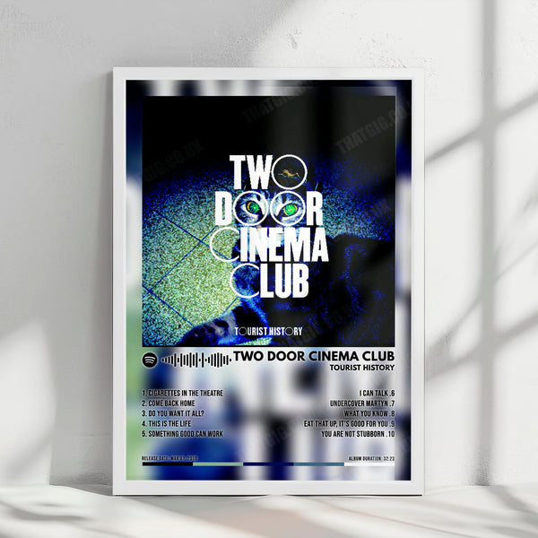 Two Door Cinema Club "Tourist History" Album Cover Poster - with Complete Tracklist