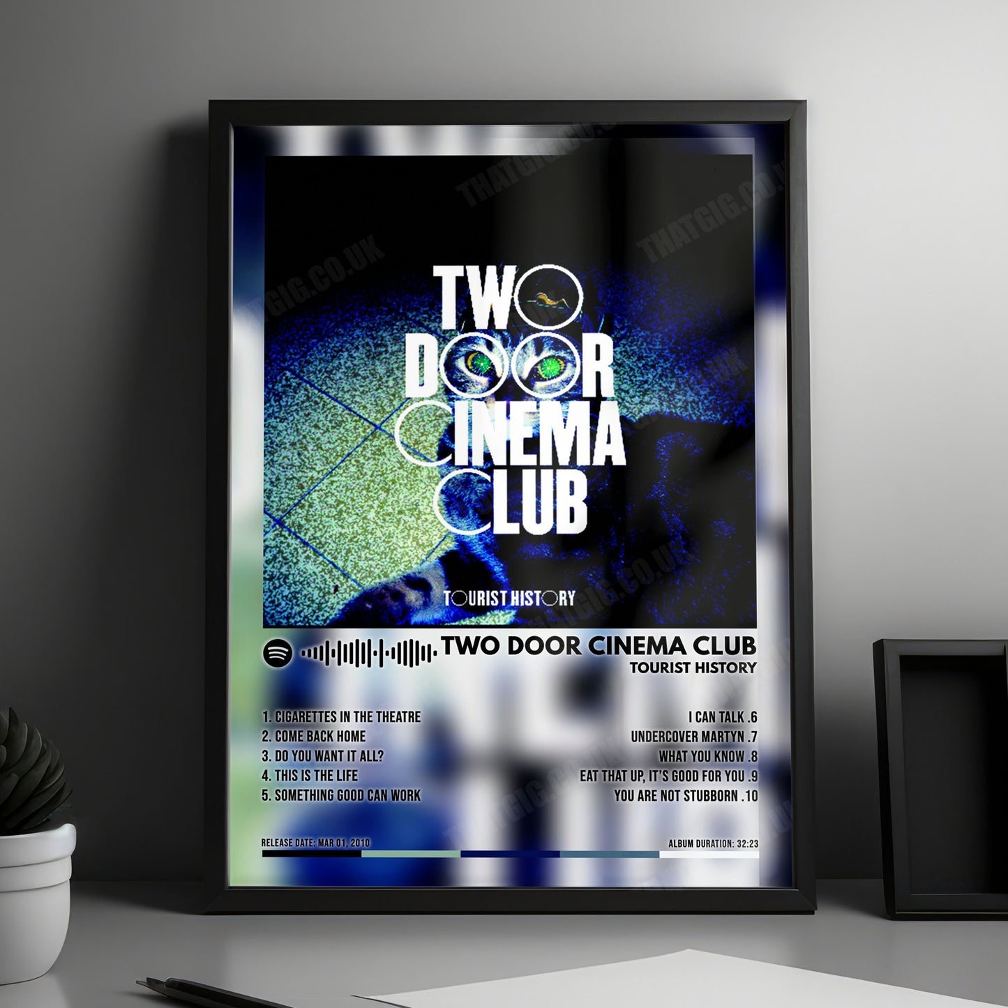 Two Door Cinema Club "Tourist History" Album Cover Poster - with Complete Tracklist