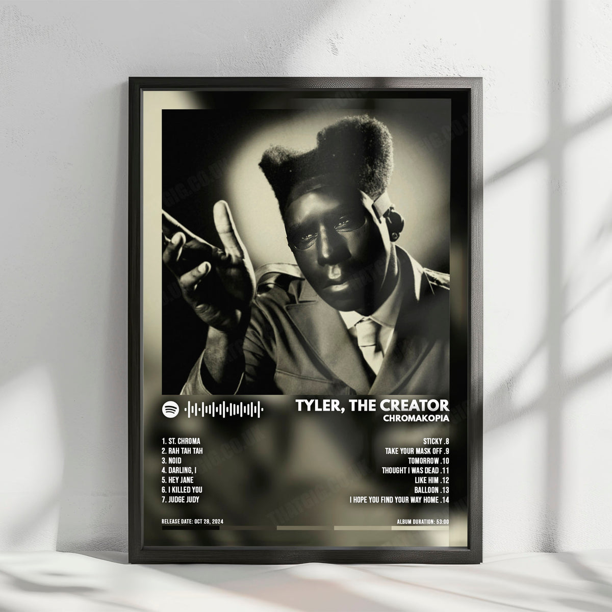 Tyler, The Creator "Chromakopia" Album Cover Poster - with Complete Tracklist