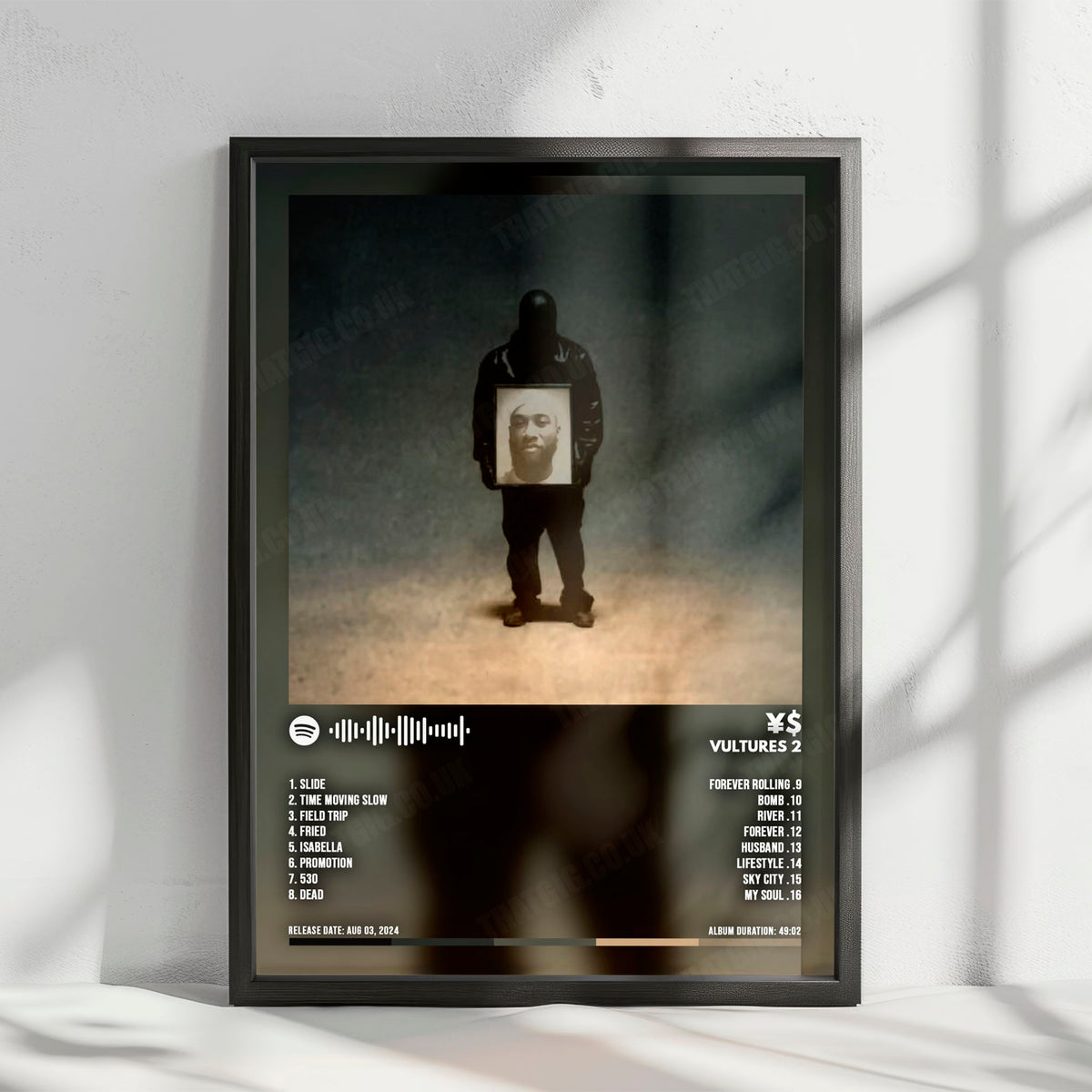 ¥$ "Vultures 2" Album Cover Poster - with Complete Tracklist
