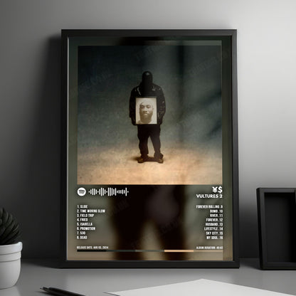 ¥$ "Vultures 2" Album Cover Poster - with Complete Tracklist