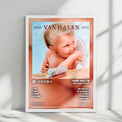 Van Halen "1984" Album Cover Poster - with Complete Tracklist