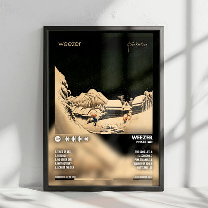 Weezer "Pinkerton" Album Cover Poster - with Complete Tracklist