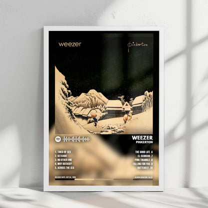 Weezer "Pinkerton" Album Cover Poster - with Complete Tracklist