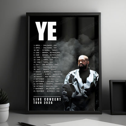 Ye Live Concert Tour Poster - 2026