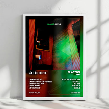 Placebo "Covers" Album Cover Poster - with Complete Tracklist
