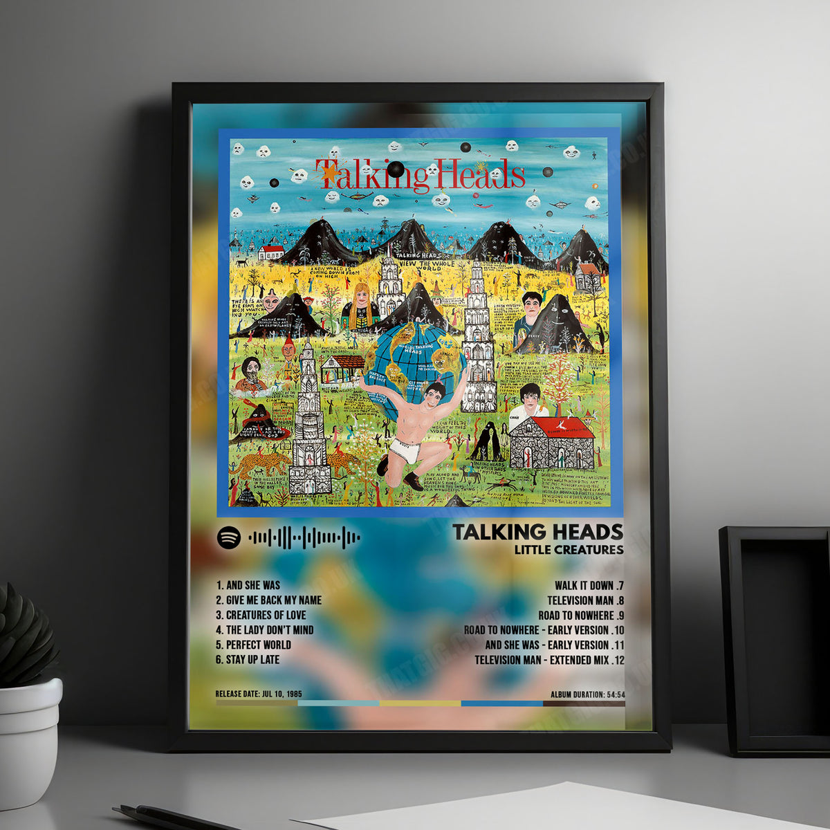 Talking Heads "Little Creatures" Album Cover Poster - with Complete Tracklist