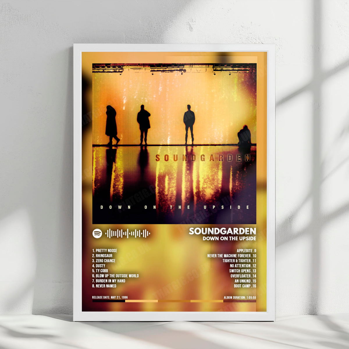 Soundgarden "Down On The Upside" Album Cover Poster - with Complete Tracklist