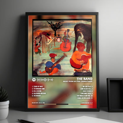 The Band "Music from Big Pink " Album Cover Poster - with Complete Tracklist