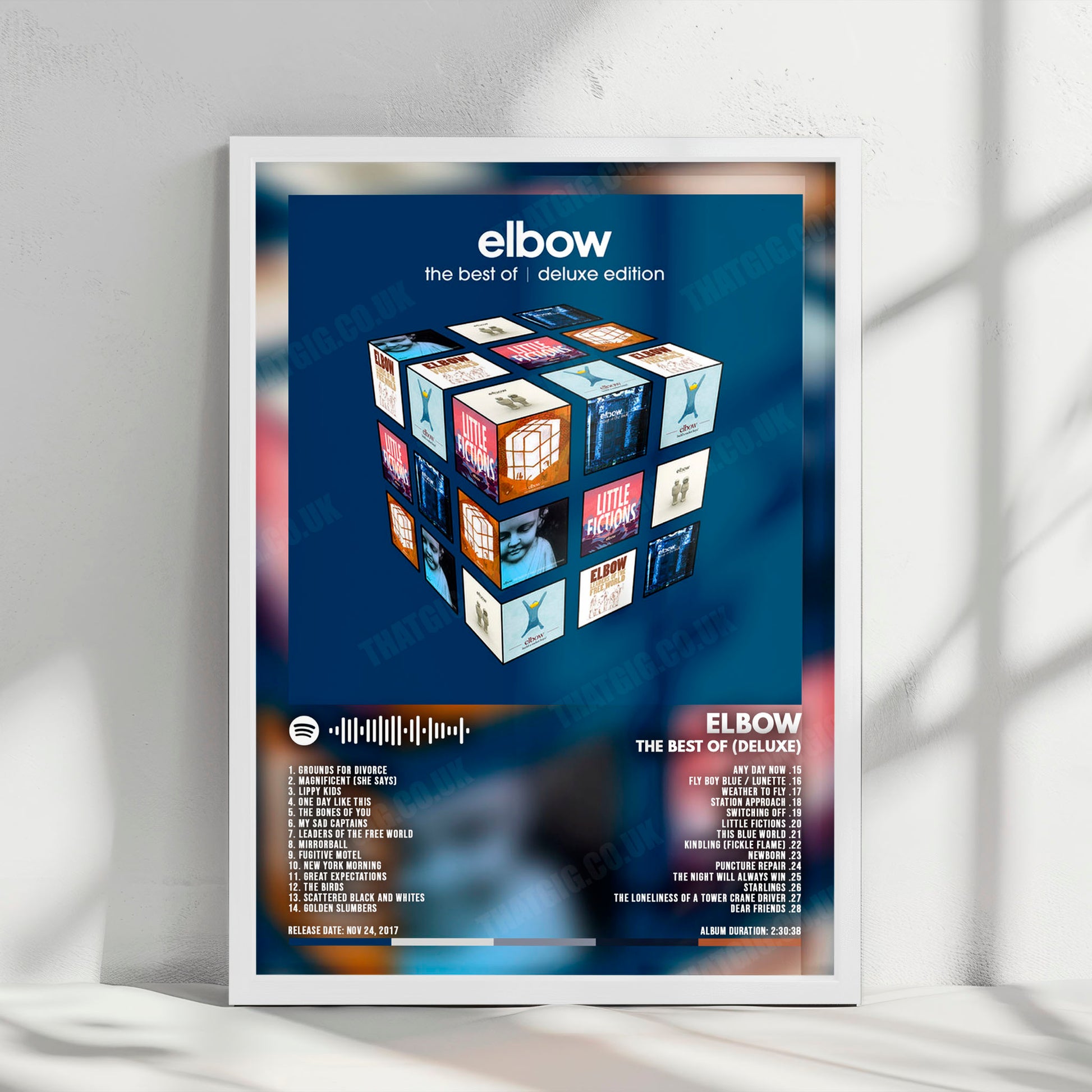 Elbow "The Best Of (deluxe)" Album Cover Poster - with Complete Tracklist