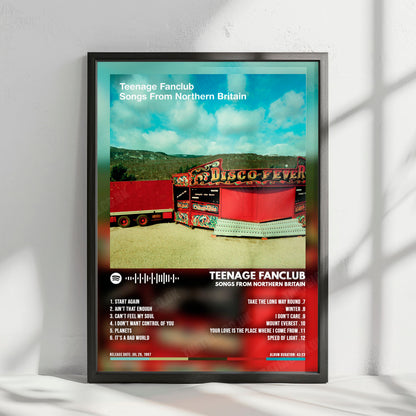 Teenage Fanclub "Songs From Northern Britain" Album Cover Poster - with Complete Tracklist