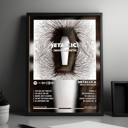 Metallica "Death Magnetic" Album Cover Poster - with Complete Tracklist