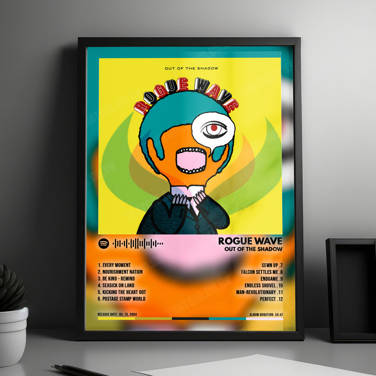 Rogue Wave "Out of the Shadow" Album Cover Poster - with Complete Tracklist