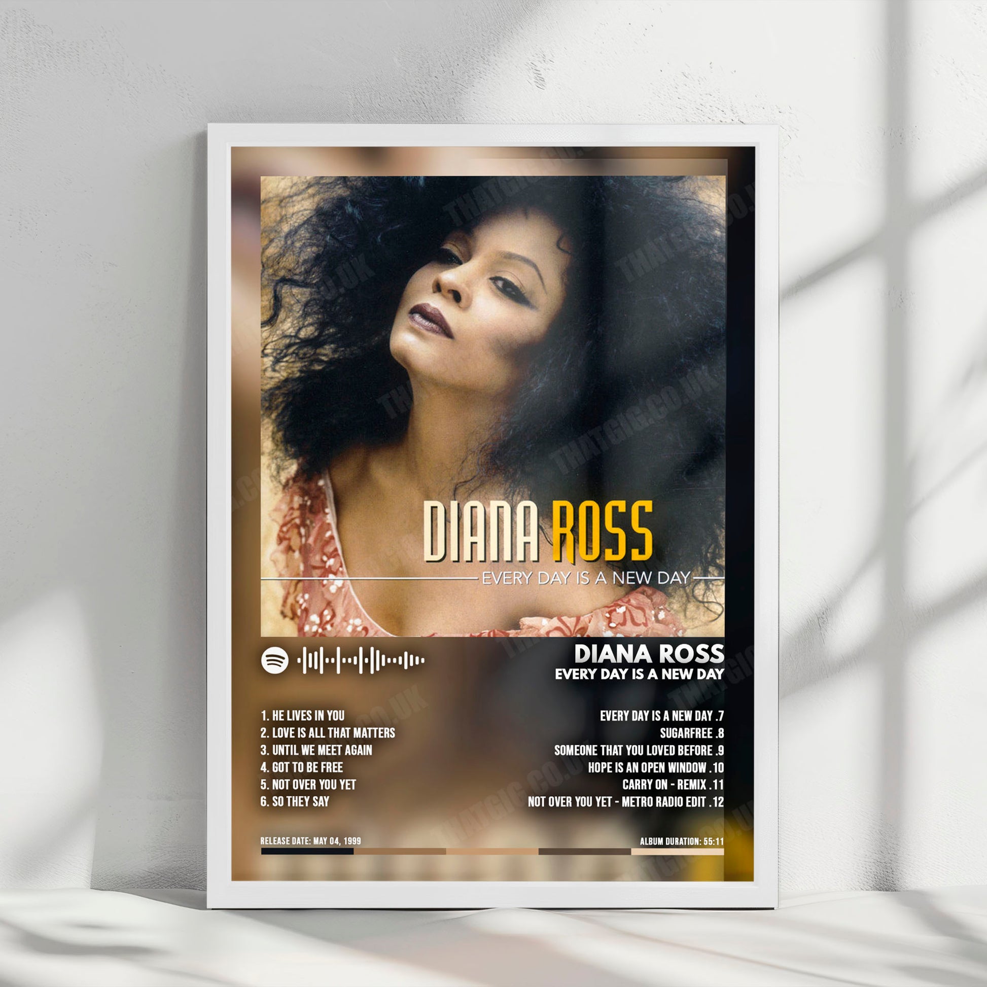 Diana Ross "Every Day Is a New Day" Album Cover Poster - with Complete Tracklist