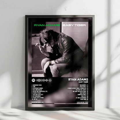 Ryan Adams "Easy Tiger" Album Cover Poster - with Complete Tracklist