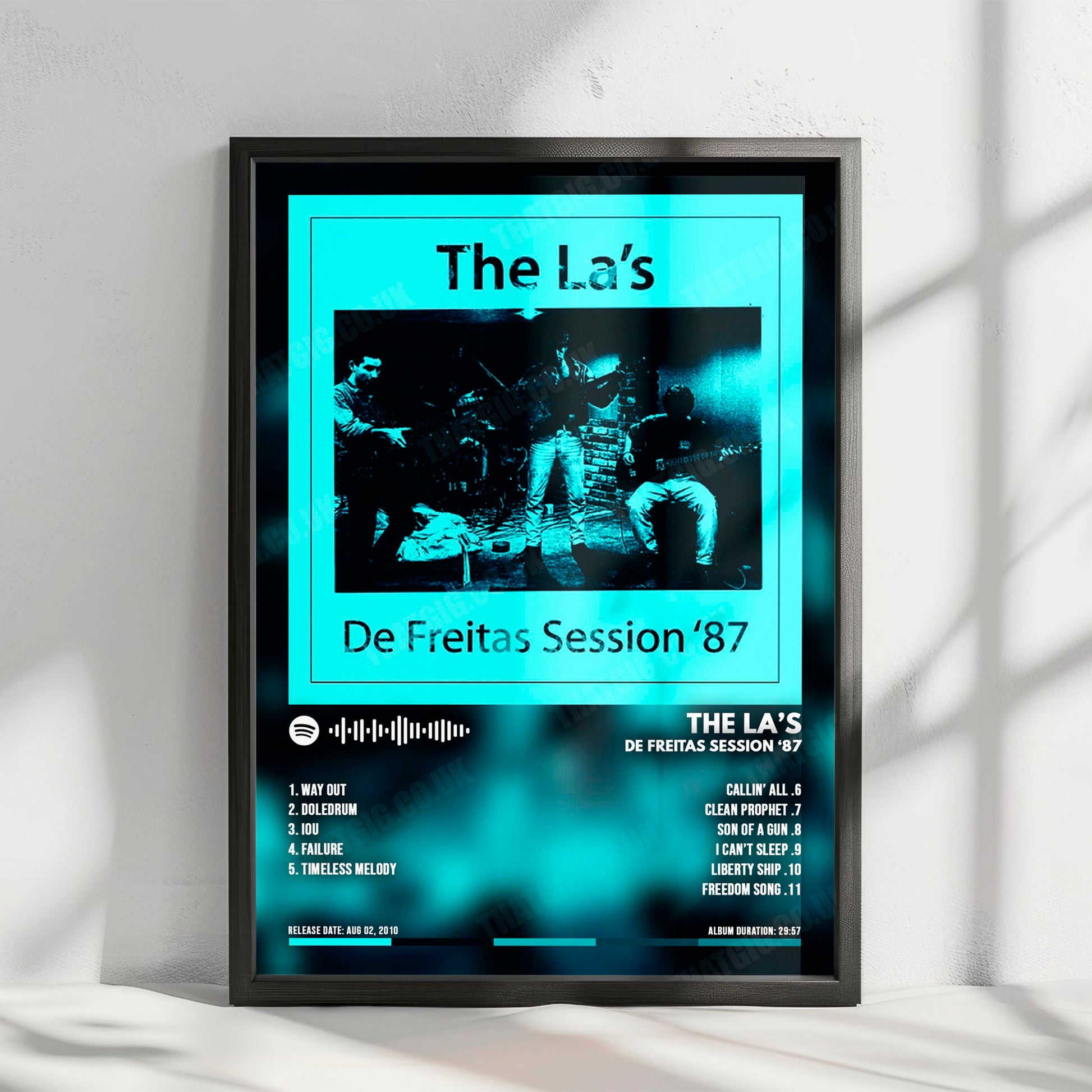 The La's "De Freitas Session '87" Album Cover Poster - with Complete Tracklist
