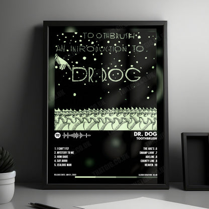 Dr. Dog "Toothbrush" Album Cover Poster - with Complete Tracklist