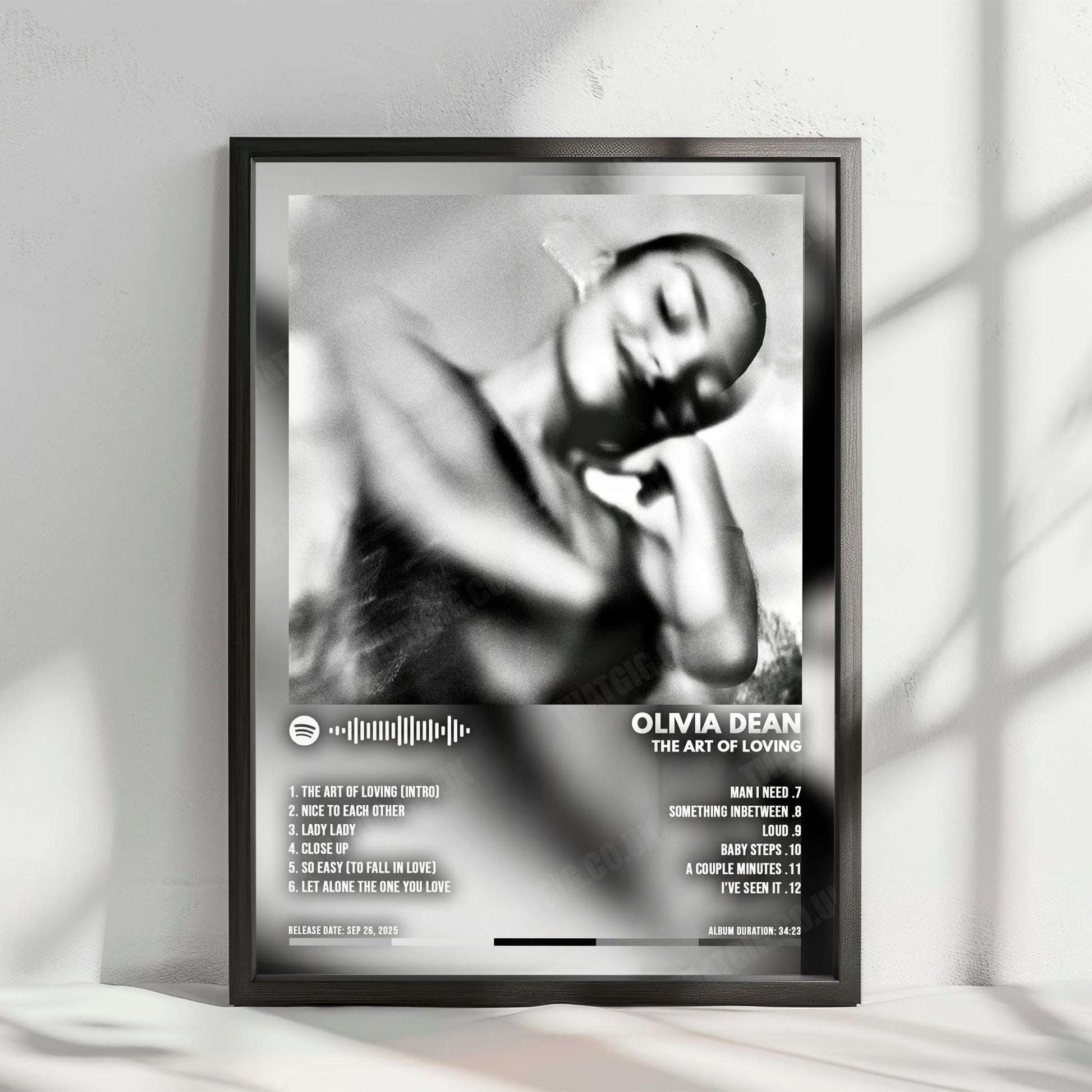 Olivia Dean "The Art of Loving" Album Cover Poster - with Complete Tracklist