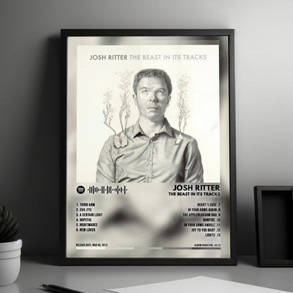 Josh Ritter "The Beast in Its Tracks" Album Cover Poster - with Complete Tracklist