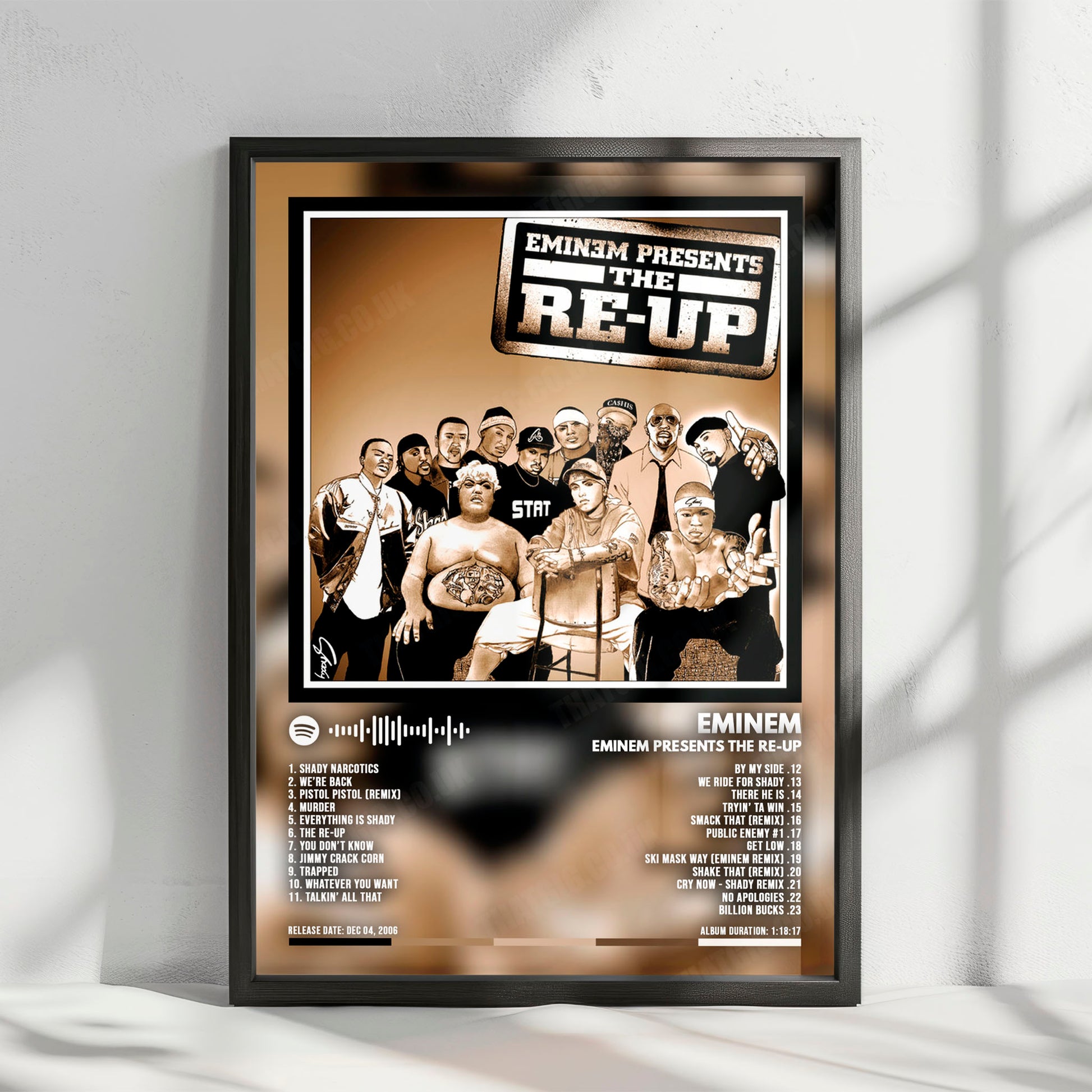Eminem "Eminem Presents: The Re-Up" Album Cover Poster - with Complete Tracklist