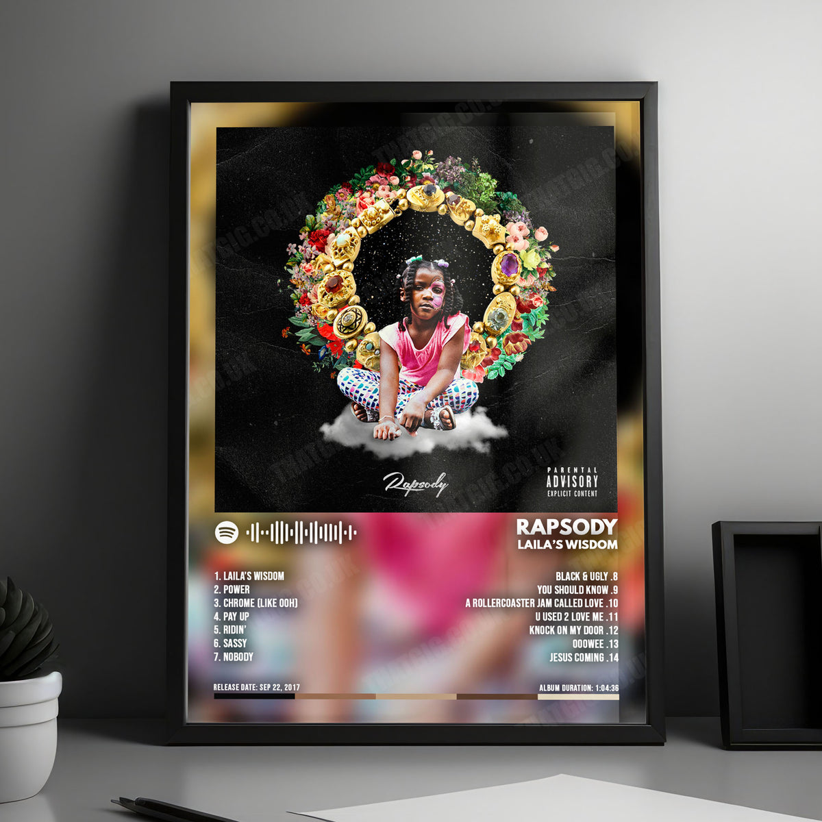Rapsody "Laila's Wisdom" Album Cover Poster - with Complete Tracklist